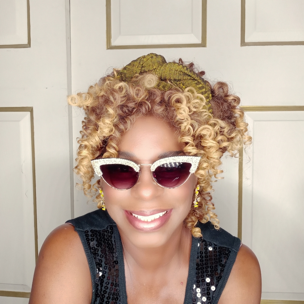 Silver Rhinestone Cat Eye Shades - Picture 6 of 7